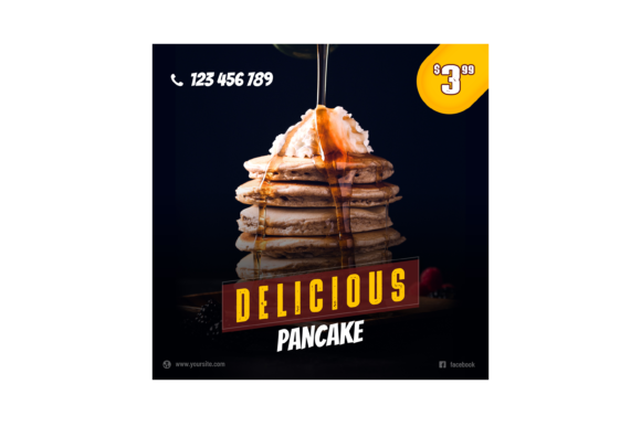Delicious Pancake Instagram Template: Elevate Your Feed