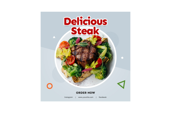 Delicious Steak Instagram Post: A Versatile Design Asset