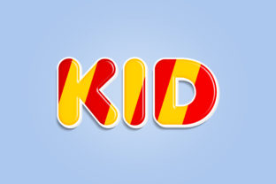 Kid - 3D Text Style Effect: A Modern Display Font