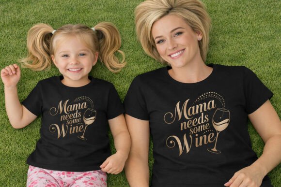 Mama Needs Some Wine Design: Stylish Script for Modern Creations