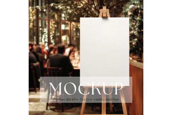 Welcome Sign, Wedding Sign Mockup_230: A Clean Canvas for Your Designs