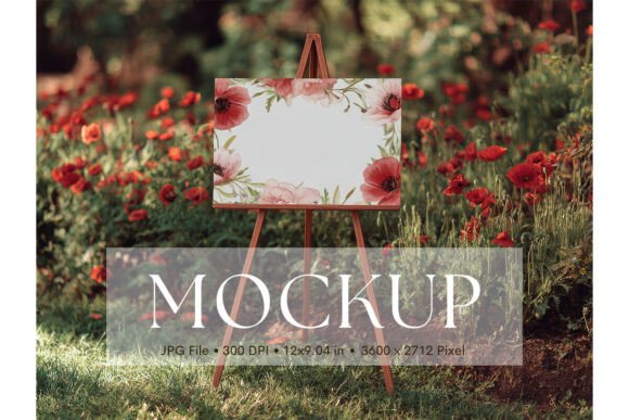 Welcome Sign, Wedding Sign Mockup_5: Elegant Showcase Template